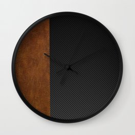 Carbon Leather Mix Wall Clock