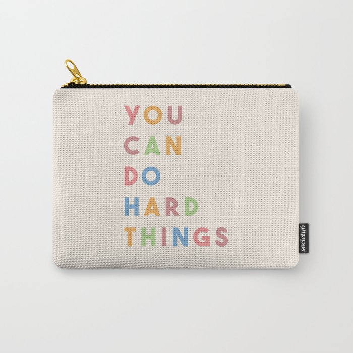 You Can Do Hard Things Tasche | Graphic-design, Typografie, Words, Text, Graphic-design, Colorful, Quote, You-can, Digital, Cute