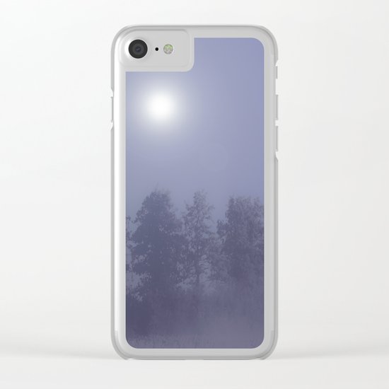 Silent Night in Foggy Atmosphere Clear iPhone Case