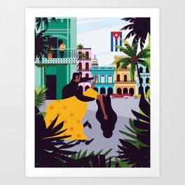 Havana ft. Salsa Dancers Art Print