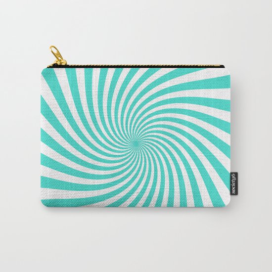 Swirl (Turquoise/White) Carry-All Pouch