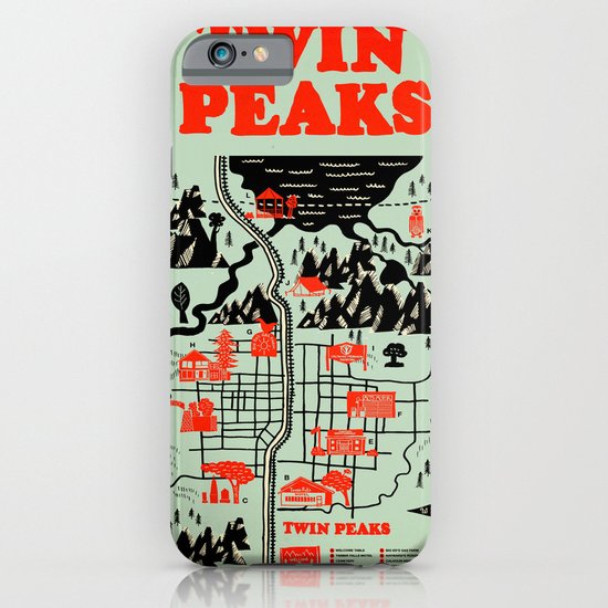 Twin Peaks Map iPhone & iPod Case
