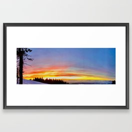 Mt. Spokane sunset Framed Art Print