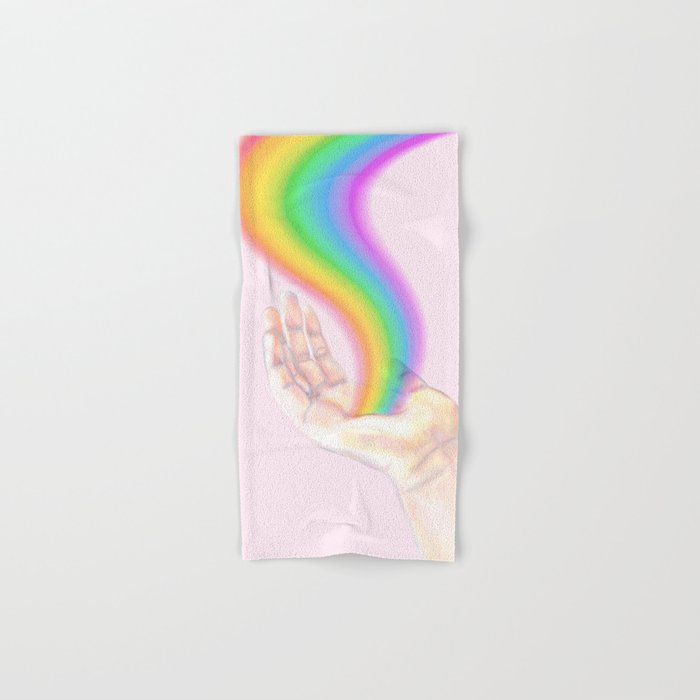rainbow hand towel