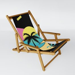 Memphis pattern 42 - 80s / 90s Retro / palm tree / summer Sling Chair