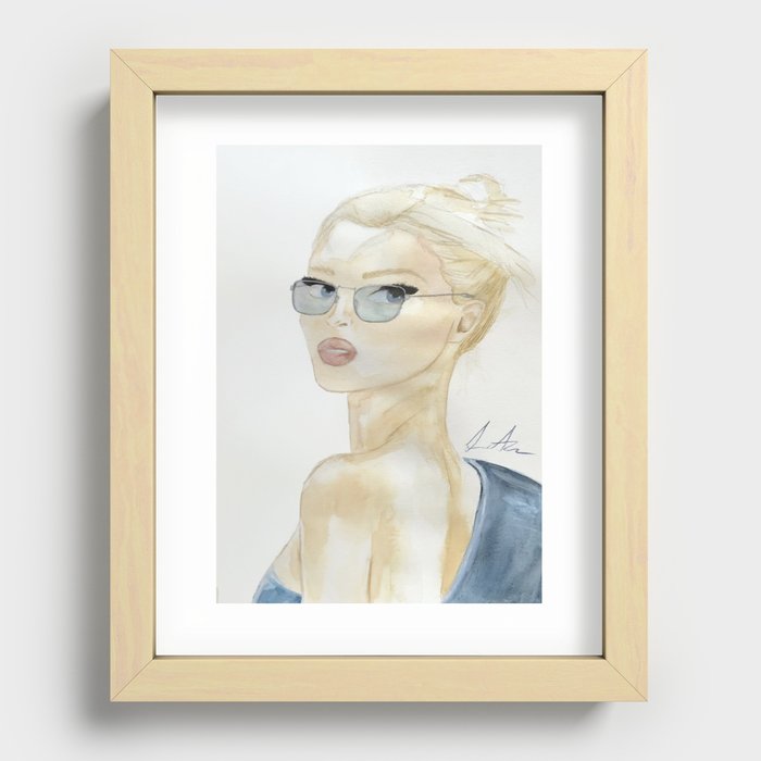 Blue Elsa Recessed Framed Print