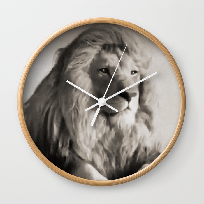 Lion at Rest Wall Clock