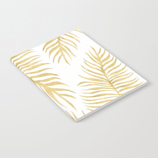 Fern Pattern Gold Notebook