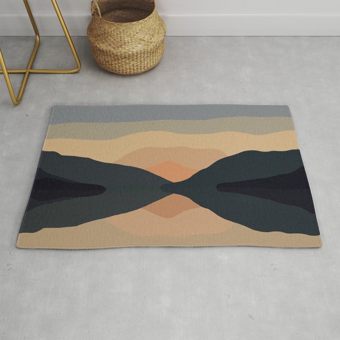 Sunset Mountain Reflection Rug