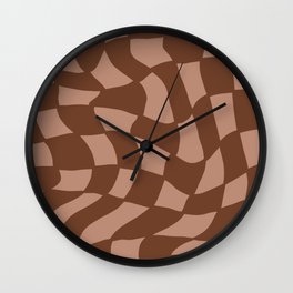 Checkers Gone Wild - Pink Wall Clock