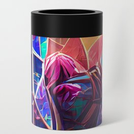 Stained Glass Abstraction Can Cooler