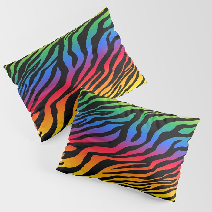 Zazzy Rainbow Zebra Pillow Sham