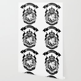 Westie "Small But Mighty" Coat of Arms Wallpaper