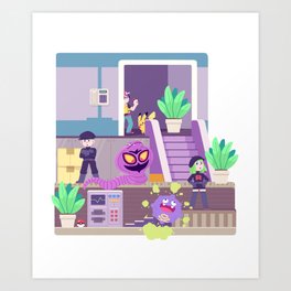 Tiny Worlds - Rocket HQ Art Print