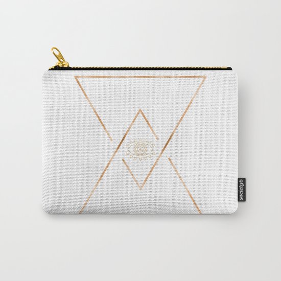 Mandala Gold Geometric Eye Carry-All Pouch