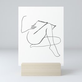 Reading Naked Mini Art Print