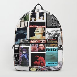 Collage Bands Music Collection Backpack | Grunge, Gothicrock, Indierock, Artpop, Janglepop, Punkrock, Newwave, Alternativerock, Collage, Hardrock 