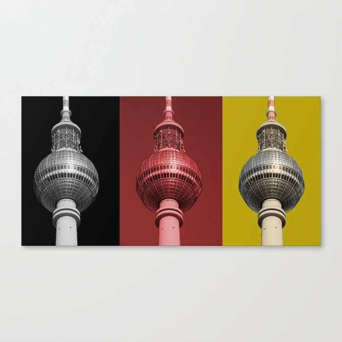 Berlin TV Tower Flag Canvas Print