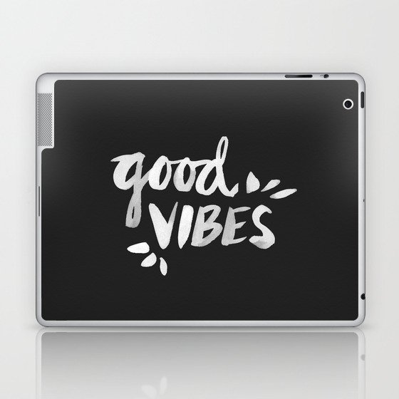 Good Vibes – White Ink Laptop & iPad Skin