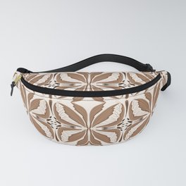 Modern abstract deco motifs pattern - brown Fanny Pack