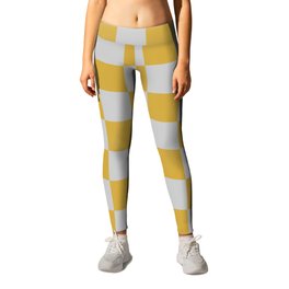 Checkered Pattern Gold and Light Gray Leggings | Gold, Summer, Boxes, Pattern, Trendy, Graphicdesign, Trends, Light, Checkered, Beige 