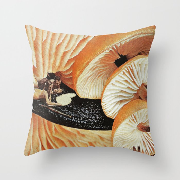 Mushroom Lovers Throw Pillow