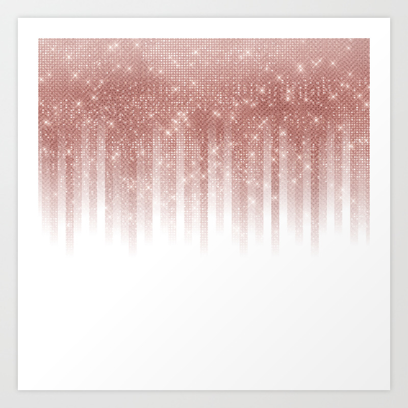 Girly Glamorous Rose Gold Glitter Striped Gradient Art Print By Lafemmeart Society6 Find great deals on ebay for gold stripe wallpaper. girly glamorous rose gold glitter striped gradient art print