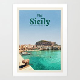 Visit Sicily Art Print