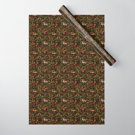 Khokhloma Forest Animals Wrapping Paper