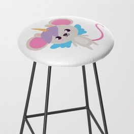Cute mice with wings and unicorn horn Bar Stool