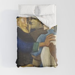 Mural by Diego Rivera Dream of a Sunday afternoon in the Alameda Duvet Cover