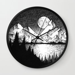 Moonlit Alaska Wall Clock