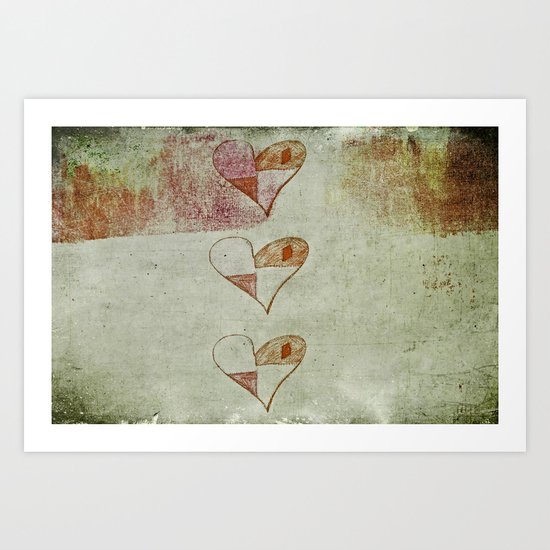 Broken Hearts Art Print