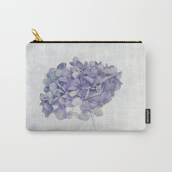 Blue Vintage Hydrangea Carry-All Pouch