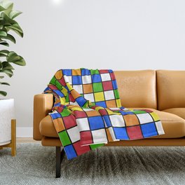Rubik's cube Pattern Throw Blanket