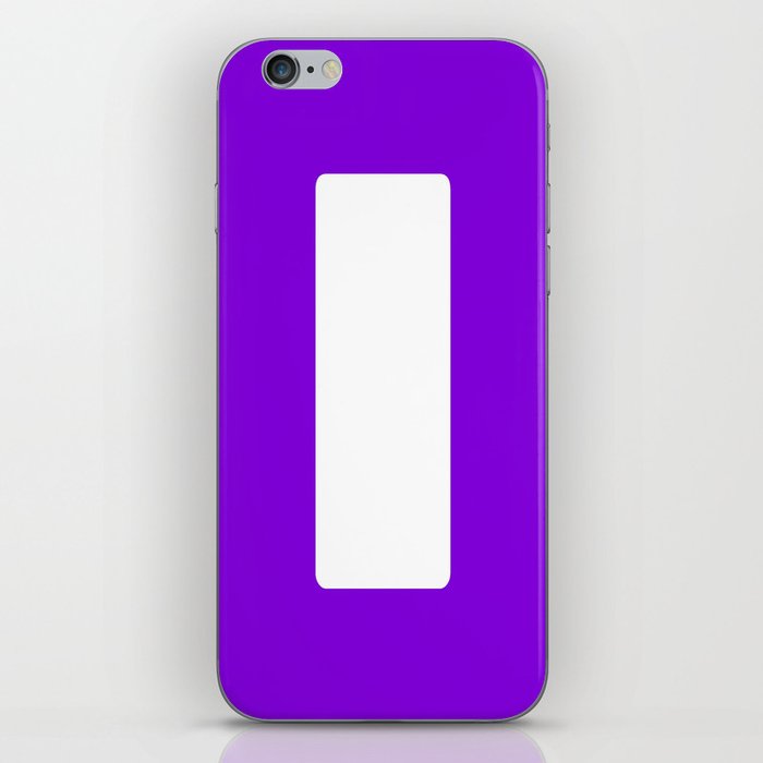 I (White & Violet Letter) iPhone Skin