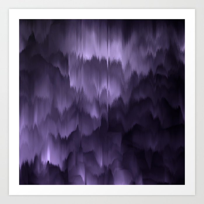 AB067 Purple Black Lightning Modern Abstract Canvas Wall Art Picture Prints 