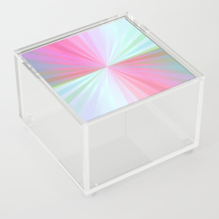 Soft Summer Rainbow Acrylic Box