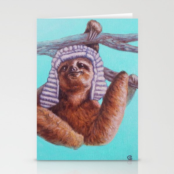 Judging Sloth Stationery Cards