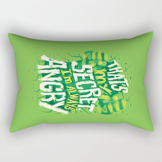 I'm always angry Rectangular Pillow