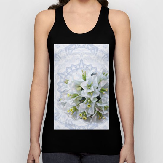 pretty bouganvillea on delicate kaleidoscope Unisex Tank Top