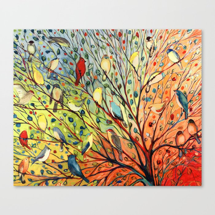 27 Birds Canvas Print