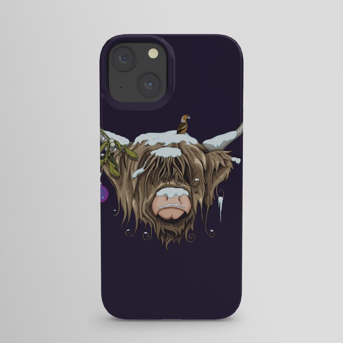 Christmas Highland Cow iPhone Case