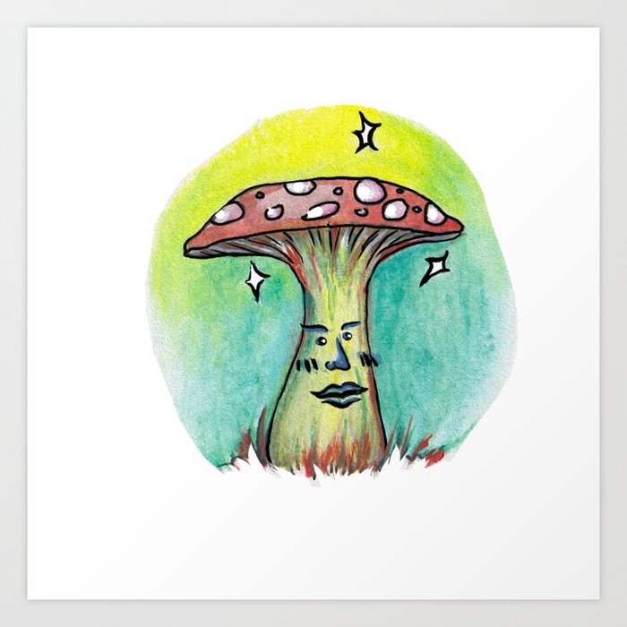 Mushroom Fam Spots Art Print