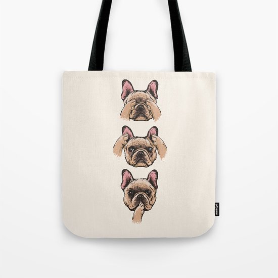 No Evil Frenchie Tote Bag
