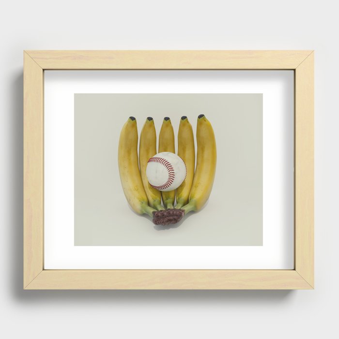 The bananas baseball  Recessed Framed Print