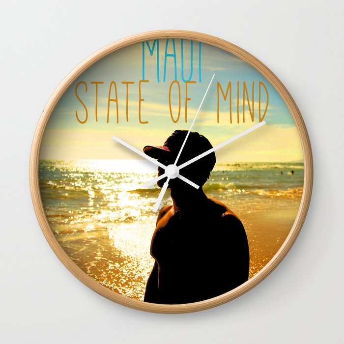 Beachin - Maui State of Mind Wall Clock