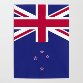 New Zealand flag emblem Poster