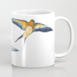 Andorinha Spring Bird - Barn Swallow illustration Coffee Mug