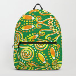 Twirly Green Mandala Backpack